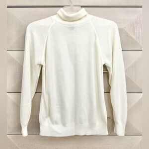 Vintage Designers Originals Long Sleeves Bone Turtleneck Sweater - Size Small